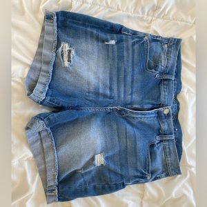 Jean Shorts With Pockets Light Wash